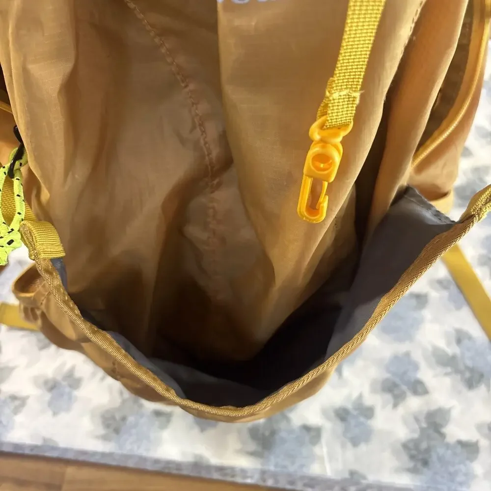 LL Bean Yellow Stowaway Backpack￼